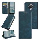 For Nokia G10/G20 Retro-skin Business Magnetic Suction Leather Case with Holder & Card Slots & Wallet(Dark Blue) - 1