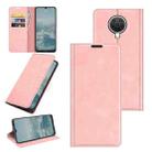 For Nokia G10/G20 Retro-skin Business Magnetic Suction Leather Case with Holder & Card Slots & Wallet(Pink) - 1