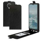 For Nokia G10/G20 R64 Texture Single Vertical Flip Leather Protective Case with Card Slots & Photo Frame(Black) - 1