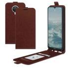 For Nokia G10/G20 R64 Texture Single Vertical Flip Leather Protective Case with Card Slots & Photo Frame(Brown) - 1