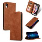 For iPhone XR Retro Skin Feel Business Magnetic Horizontal Flip Leather Case(Brown) - 1