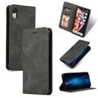 For iPhone XR Retro Skin Feel Business Magnetic Horizontal Flip Leather Case(Dark Gray) - 1