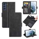 For Samsung Galaxy S21 FE Dual-side Magnetic Buckle Horizontal Flip Leather Case with Holder & Card Slots & Wallet(Black) - 1