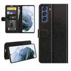 For Samsung Galaxy S21 FE R64 Texture Single Horizontal Flip Protective Case with Holder & Card Slots & Wallet& Photo Frame(Black) - 1