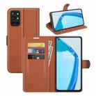 For OnePlus 9R Litchi Texture Horizontal Flip Protective Case with Holder & Card Slots & Wallet(Brown) - 1