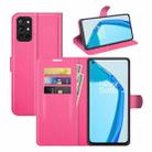 For OnePlus 9R Litchi Texture Horizontal Flip Protective Case with Holder & Card Slots & Wallet(Rose red) - 1