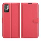 For Xiaomi Redmi Note 10 5G / Poco M3 Pro 5G Litchi Texture Horizontal Flip Protective Case with Holder & Card Slots & Wallet(Red) - 2