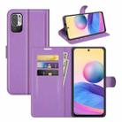 For Xiaomi Redmi Note 10 5G / Poco M3 Pro 5G Litchi Texture Horizontal Flip Protective Case with Holder & Card Slots & Wallet(Purple) - 1