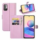 For Xiaomi Redmi Note 10 5G / Poco M3 Pro 5G Litchi Texture Horizontal Flip Protective Case with Holder & Card Slots & Wallet(Pink) - 1