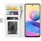 For Xiaomi Redmi Note 10 5G / Poco M3 Pro 5G R64 Texture Single Horizontal Flip Protective Case with Holder & Card Slots & Wallet& Photo Frame(White) - 3