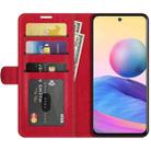 For Xiaomi Redmi Note 10 5G / Poco M3 Pro 5G R64 Texture Single Horizontal Flip Protective Case with Holder & Card Slots & Wallet& Photo Frame(Red) - 3
