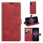 For Xiaomi Redmi K40 Gaming / Poco F3 GT Retro Calf Pattern Buckle Horizontal Flip Leather Case with Holder & Card Slots & Wallet(Red) - 1