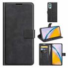 For OnePlus Nord 2 5G Retro Calf Pattern Buckle Horizontal Flip Leather Case with Holder & Card Slots & Wallet(Black) - 1