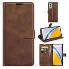 For OnePlus Nord 2 5G Retro Calf Pattern Buckle Horizontal Flip Leather Case with Holder & Card Slots & Wallet(Dark Brown) - 1