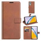 For OnePlus Nord 2 5G Retro Calf Pattern Buckle Horizontal Flip Leather Case with Holder & Card Slots & Wallet(Light Brown) - 1