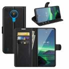 For Nokia 1.4 Litchi Texture Horizontal Flip Protective Case with Holder & Card Slots & Wallet(Black) - 1