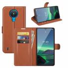 For Nokia 1.4 Litchi Texture Horizontal Flip Protective Case with Holder & Card Slots & Wallet(Brown) - 1