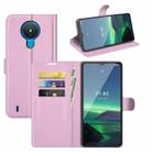For Nokia 1.4 Litchi Texture Horizontal Flip Protective Case with Holder & Card Slots & Wallet(Pink) - 1