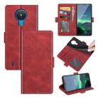 For Nokia 1.4 Dual-side Magnetic Buckle Horizontal Flip Leather Case with Holder & Card Slots & Wallet(Red) - 1