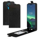 For Nokia 1.4 R64 Texture Single Vertical Flip Leather Protective Case with Card Slots & Photo Frame(Black) - 1