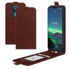For Nokia 1.4 R64 Texture Single Vertical Flip Leather Protective Case with Card Slots & Photo Frame(Brown) - 1