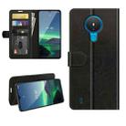For Nokia 1.4 R64 Texture Single Horizontal Flip Protective Case with Holder & Card Slots & Wallet& Photo Frame(Black) - 1