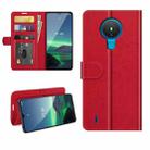 For Nokia 1.4 R64 Texture Single Horizontal Flip Protective Case with Holder & Card Slots & Wallet& Photo Frame(Red) - 1