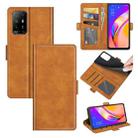 For OPPO A94 5G / F19 Pro+ 5G / Reno5 Z Dual-side Magnetic Buckle Horizontal Flip Leather Case with Holder & Card Slots & Wallet(Yellow) - 1