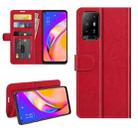 For OPPO A94 5G / F19 Pro+ 5G / Reno5 Z R64 Texture Single Horizontal Flip Protective Case with Holder & Card Slots & Wallet& Photo Frame(Red) - 1