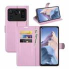 For Xiaomi Mi 11 Ultra Litchi Texture Horizontal Flip Protective Case with Holder & Card Slots & Wallet(Pink) - 1