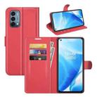 For OnePlus Nord N200 5G Litchi Texture Horizontal Flip Protective Case with Holder & Card Slots & Wallet(Red) - 1