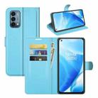 For OnePlus Nord N200 5G Litchi Texture Horizontal Flip Protective Case with Holder & Card Slots & Wallet(Blue) - 1