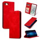 For iPhone SE 2022 / SE 2020 / 8 / 7 Retro Skin Feel Business Magnetic Horizontal Flip Leather Case(Red) - 1