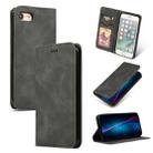 For iPhone SE 2022 / SE 2020 / 8 / 7 Retro Skin Feel Business Magnetic Horizontal Flip Leather Case(Dark Gray) - 1