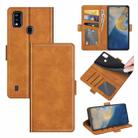 For ZTE Blade A51 Dual-side Magnetic Buckle Horizontal Flip Leather Case with Holder & Card Slots & Wallet(Yellow) - 1