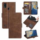 For ZTE Blade A51 Dual-side Magnetic Buckle Horizontal Flip Leather Case with Holder & Card Slots & Wallet(Brown) - 1