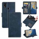 For ZTE Blade A51 Dual-side Magnetic Buckle Horizontal Flip Leather Case with Holder & Card Slots & Wallet(Dark Blue) - 1