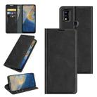For ZTE Blade A51 Retro-skin Business Magnetic Suction Leather Case with Holder & Card Slots & Wallet(Black) - 1
