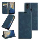 For ZTE Blade A51 Retro-skin Business Magnetic Suction Leather Case with Holder & Card Slots & Wallet(Dark Blue) - 1