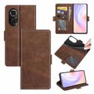 For Honor 50 SE / Huawei nova 9 SE Dual-side Magnetic Buckle Horizontal Flip Leather Case with Holder & Card Slots & Wallet(Brown) - 1