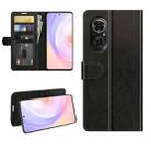 For Honor 50 SE R64 Texture Single Horizontal Flip Protective Case with Holder & Card Slots & Wallet & Photo Frame(Black) - 1