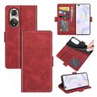 For Honor 50 Pro Dual-side Magnetic Buckle Horizontal Flip Leather Case with Holder & Card Slots & Wallet(Red) - 1