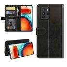 For Xiaomi Redmi Note 10 Pro 5G China / Poco X3 GT R64 Texture Single Horizontal Flip Protective Case with Holder & Card Slots & Wallet& Photo Frame(Black) - 1