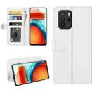 For Xiaomi Redmi Note 10 Pro 5G China / Poco X3 GT R64 Texture Single Horizontal Flip Protective Case with Holder & Card Slots & Wallet& Photo Frame(White) - 1