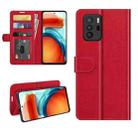 For Xiaomi Redmi Note 10 Pro 5G China / Poco X3 GT R64 Texture Single Horizontal Flip Protective Case with Holder & Card Slots & Wallet& Photo Frame(Red) - 1