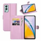 For OnePlus Nord 2 5G Litchi Texture Horizontal Flip Protective Case with Holder & Card Slots & Wallet(Pink) - 1