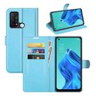 For OPPO Reno5 A Litchi Texture Horizontal Flip Protective Case with Holder & Card Slots & Wallet(Blue) - 1