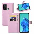 For OPPO Reno5 A Litchi Texture Horizontal Flip Protective Case with Holder & Card Slots & Wallet(Pink) - 1