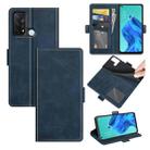 For OPPO Reno5 A Dual-side Magnetic Buckle Horizontal Flip Leather Case with Holder & Card Slots & Wallet(Dark Blue) - 1