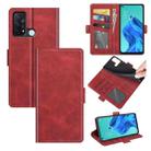 For OPPO Reno5 A Dual-side Magnetic Buckle Horizontal Flip Leather Case with Holder & Card Slots & Wallet(Red) - 1